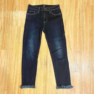 Fun ankle length fringe Just Black Denim.